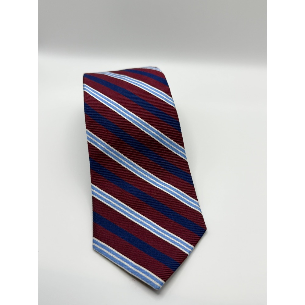 Brooks Brothers Silk Tie OS Burgundy Navy Repp Stripe Preppy Ivy Trad Classic